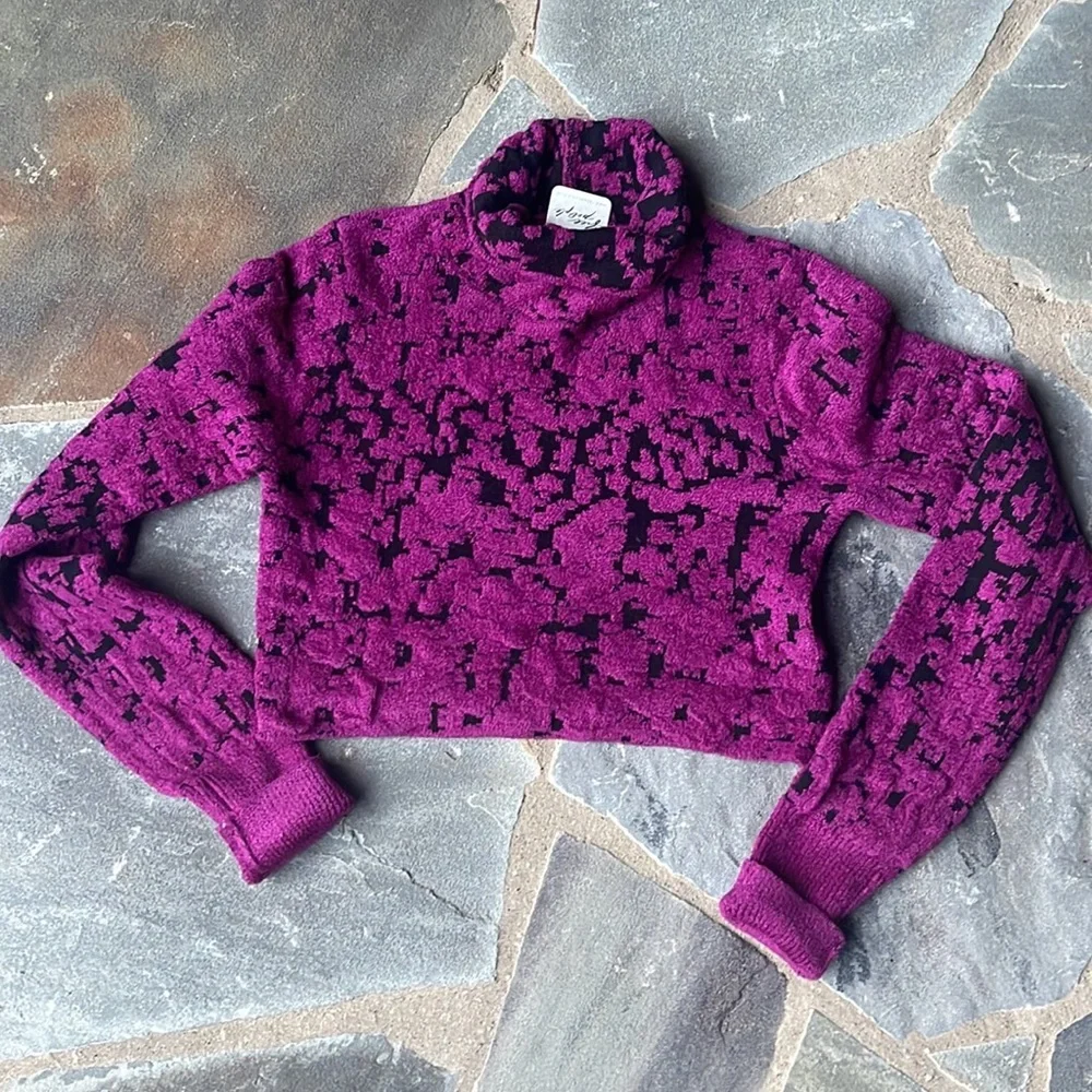 Jasmine Mock Neck Sweater -Wine